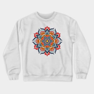 Ethnic Mandala Round Ornament Pattern Crewneck Sweatshirt